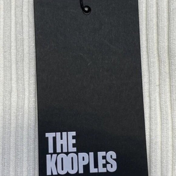 NEW THE KOOPLES Womens Sweater Top White Size 1/S Rib Knit V-Neck Pullover - Picture 3 of 11